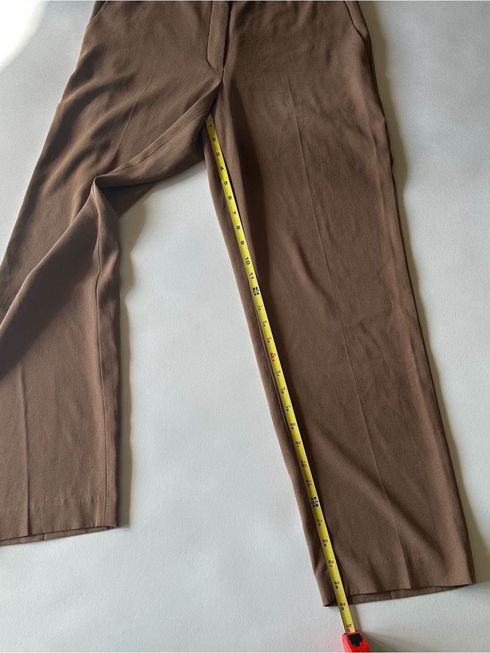 Babaton Aritzia Brown Straight Leg Trousers Sz 12 - Picture 2 of 8